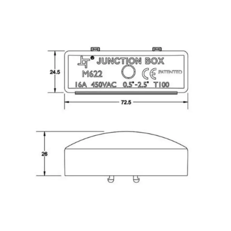 Boîte de dérivation rapide à 3 pôles pour spots intérieurs et luminaires– Axial