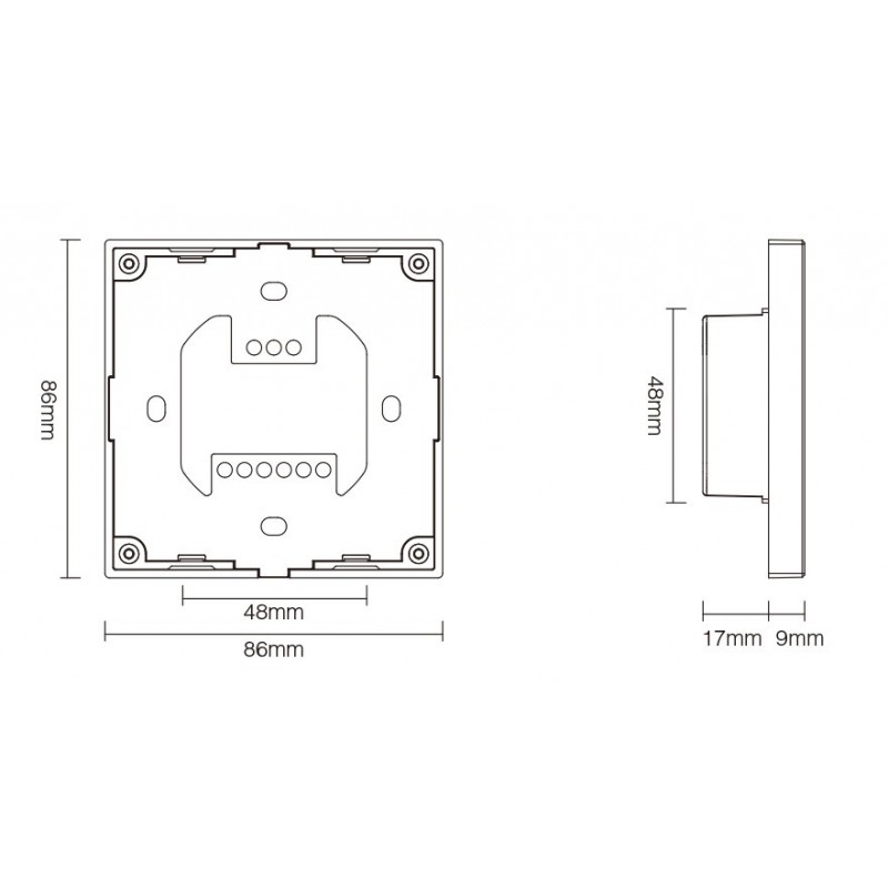 Télécommande murale DMX CCT 4 zones - MiBoxer X2