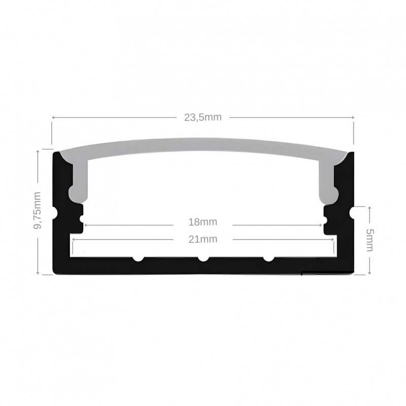 Profilé aluminium pour ruban LED - C29 - CRAFT