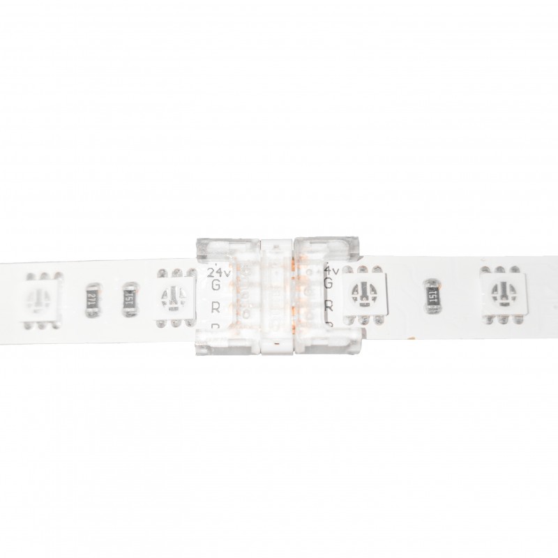 Jonction ruban LED 10mm RGB IP20 Click à Clipser max 120LEDs/m max 24A