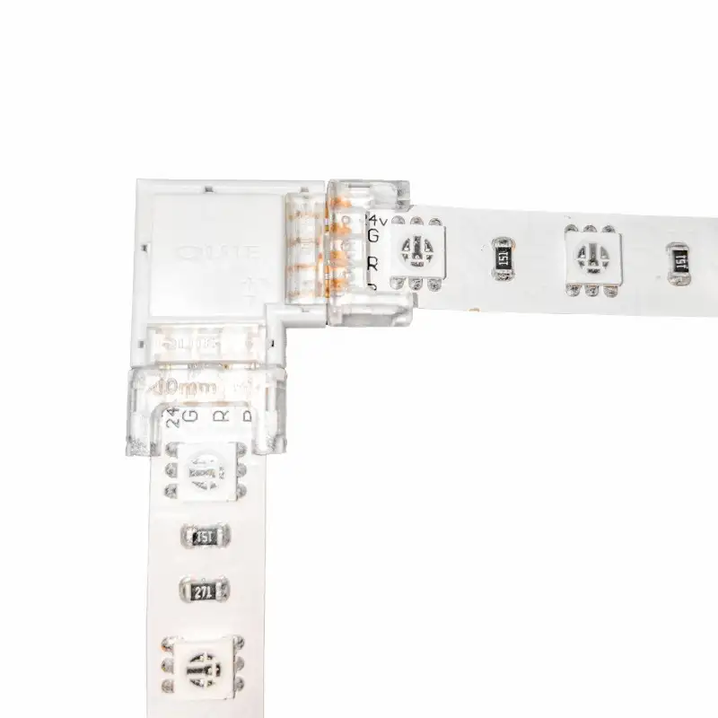 Jonction ruban LED RGB IP20 8-10mm Click en L max 120LEDs/m max 24A