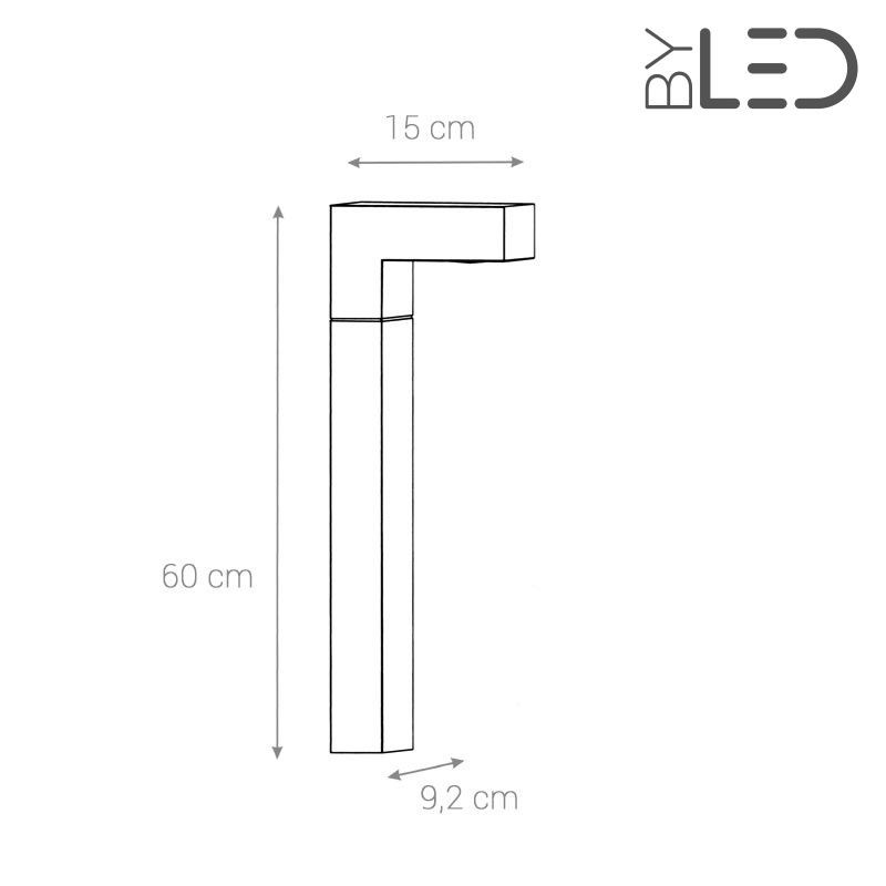 Borne LED extérieure Anthracite - 6 Watts - PROME - 80 cm