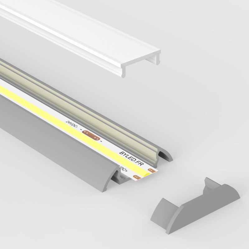Profilé aluminium plat pour ruban LED - CRAFT - 11