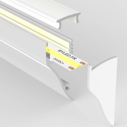Profilé aluminium corniche laqué blanc pour ruban LED - CRAFT - M01