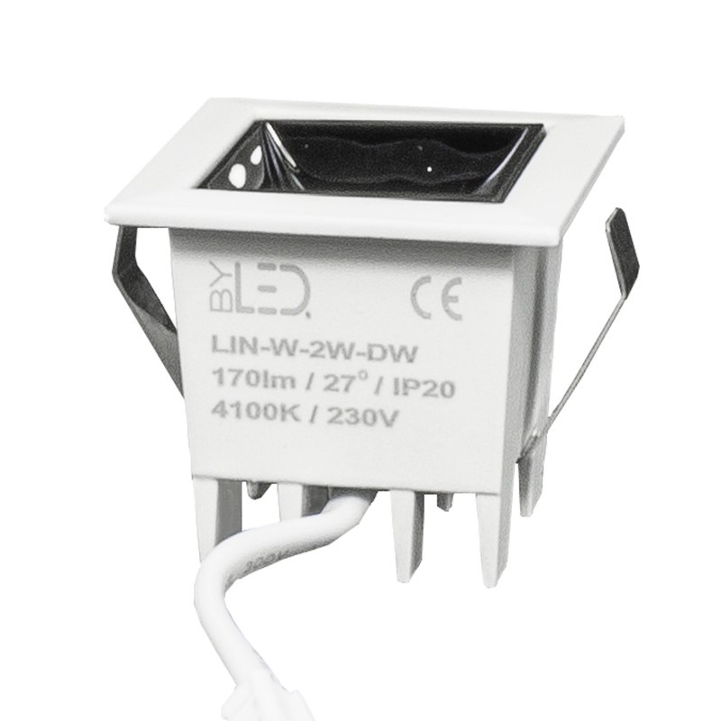 Spot LED encastrable linéaire Blanc 2W - Linea