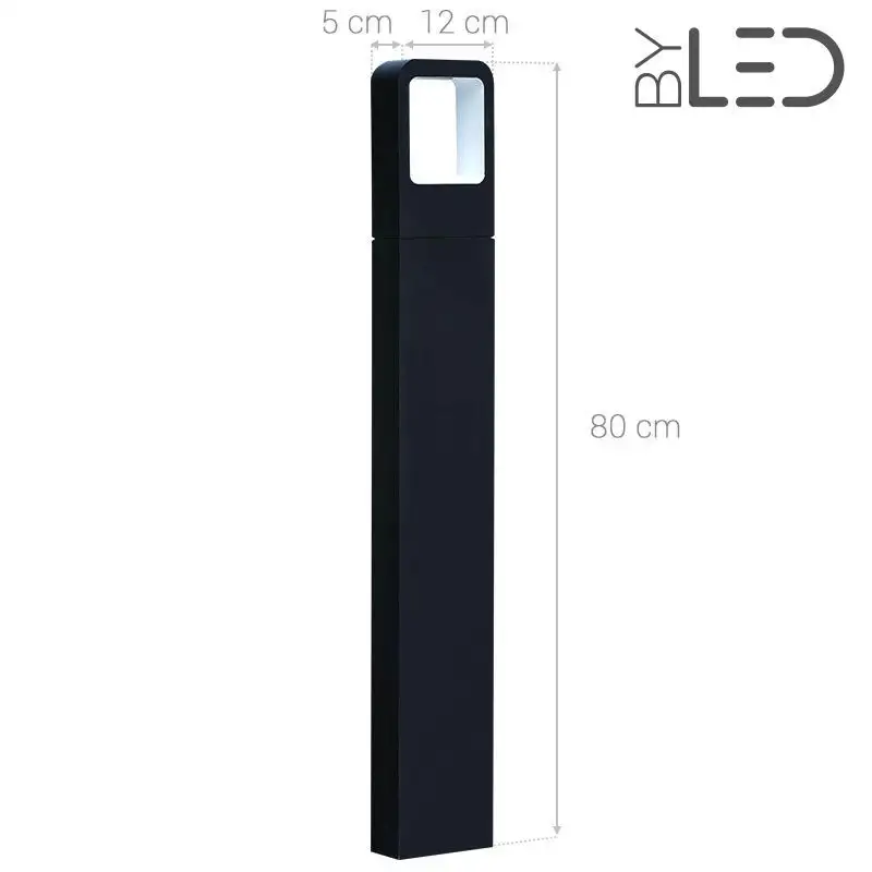 Borne LED extérieure Anthracite - 6 Watts - ICONE - 80 cm