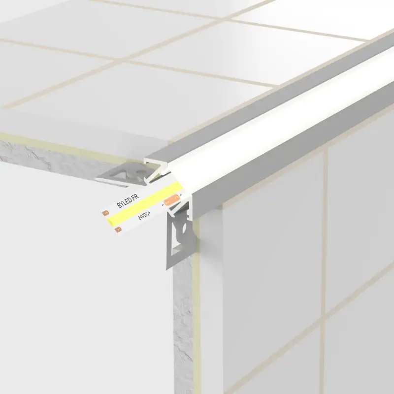 Profilé aluminium encastrable à carreler pour ruban LED - E24 - CRAFT