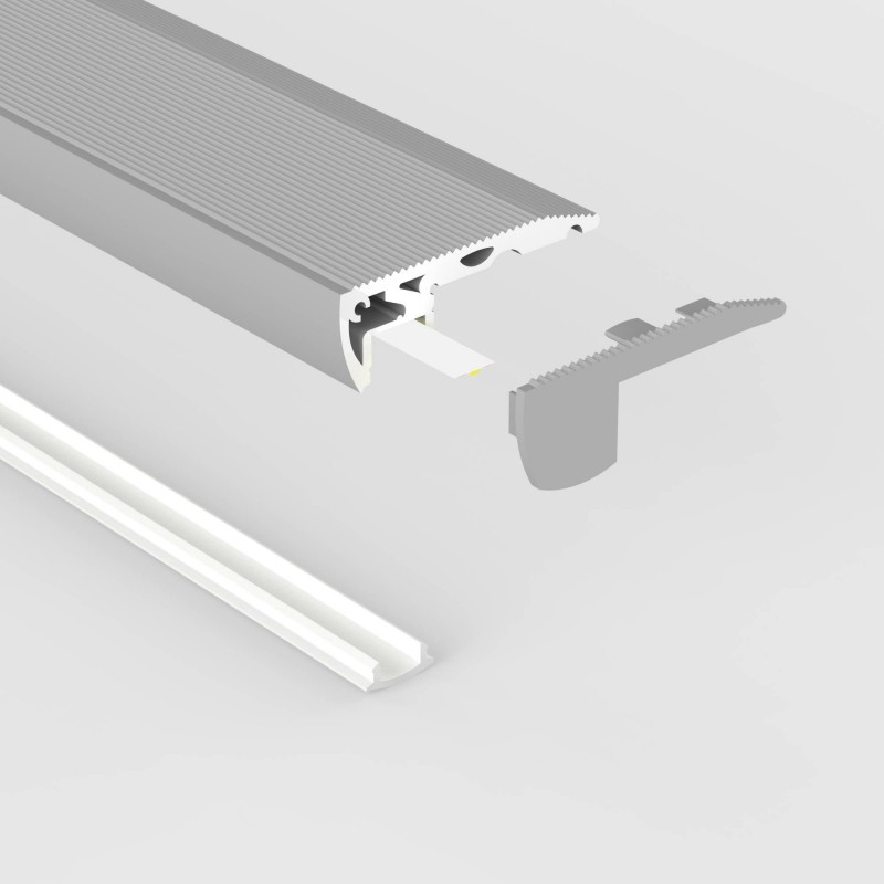 Profilé aluminium contre-marches escaliers pour ruban LED - CRAFT - S01