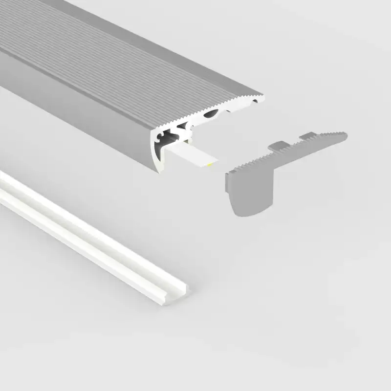 Profilé aluminium contre-marches escaliers pour ruban LED - CRAFT - S01