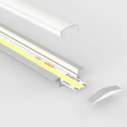 Profilé aluminium blanc encastrable pour ruban LED