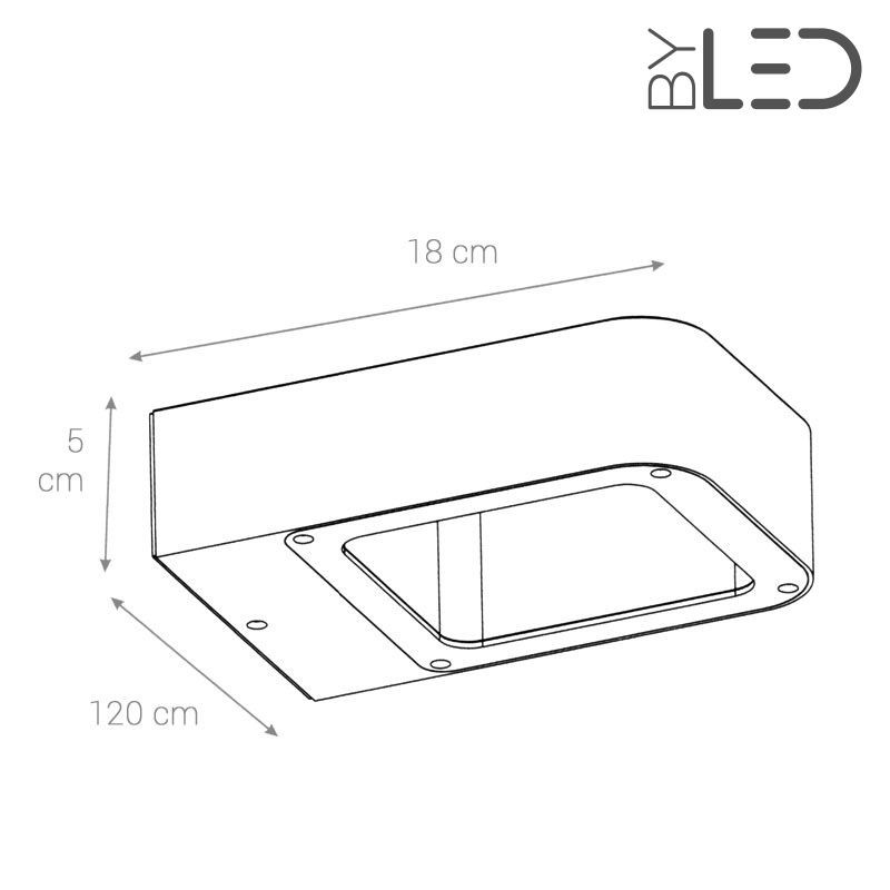 Applique LED murale extérieure anthracite - 6W - 230V - ICONE