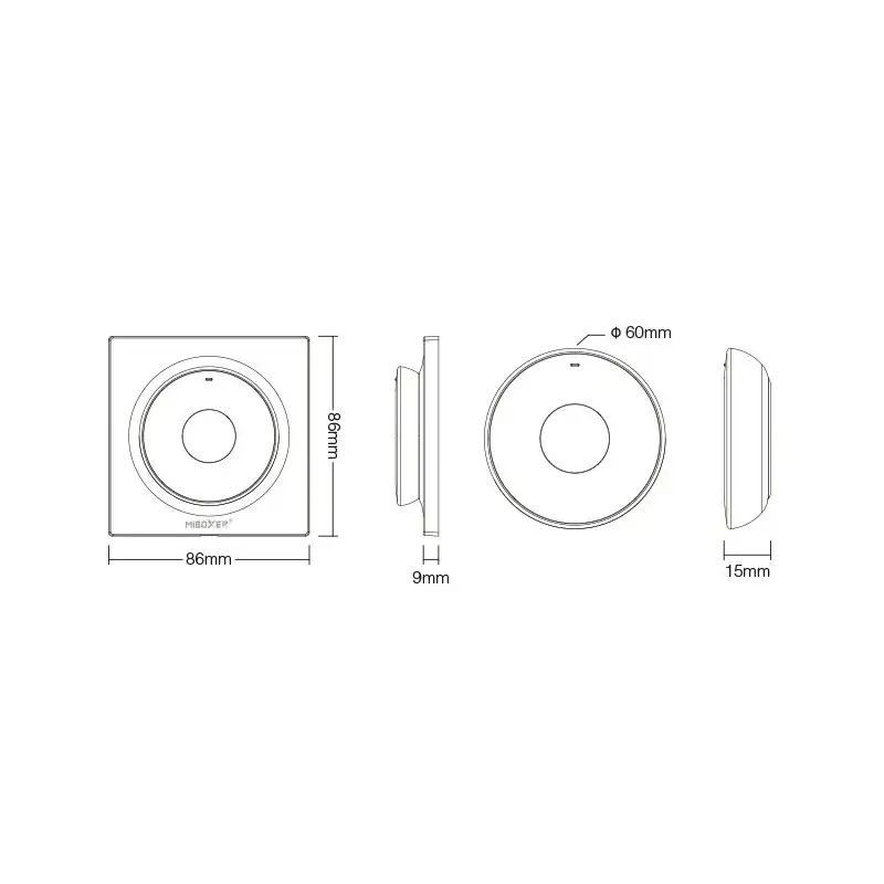 Mini télécommande 2.4 GHz - Noir - Miboxer - K2