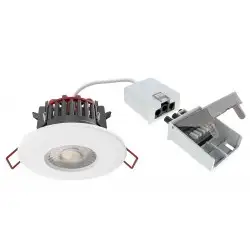 Spot 4CCT BEPOS RT2020 ELITE 8W 230V à bornier intégré Collerette blanche