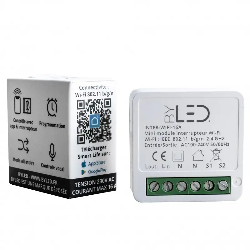 Télérupteur WIFI ByLED - 16A - 230V - Smart Switch