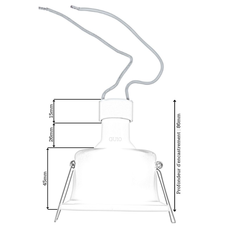Spot encastrable IP65 – BBC – pour LED GU10 – rond – noir