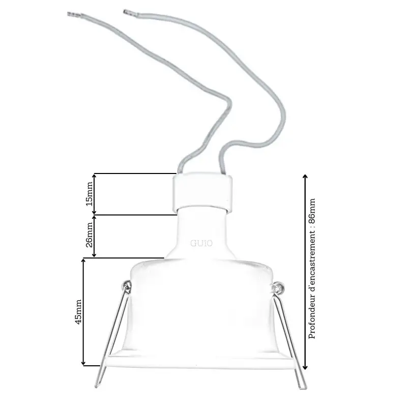 Spot encastrable IP65 – BBC – pour LED GU10 – rond – noir