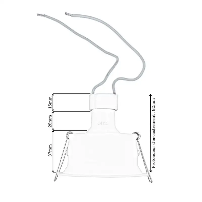 Spot encastrable orientable IP20 pour LED GU10 - OMEGA - Blanc