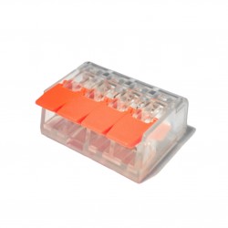 Connecteur rapide à levier transparent - 4 pôles