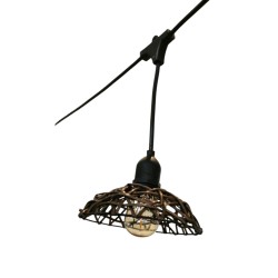 Abat-jour Nesty – rotin PVC marron