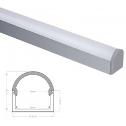 Profilé aluminium arrondi pour ruban LED - C24 - CRAFT