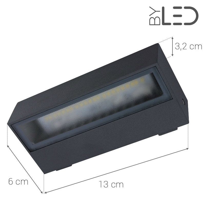 Applique LED murale étanche rectangulaire 6W - 230V - KRISS-06