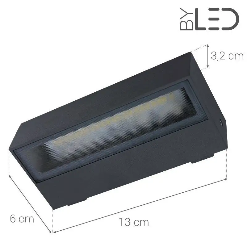 Applique LED murale étanche rectangulaire 6W - 230V - KRISS-06