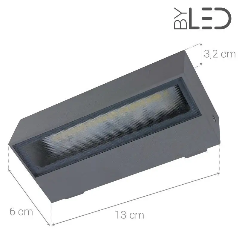 Applique LED murale étanche rectangulaire 6W - 230V - KRISS-06