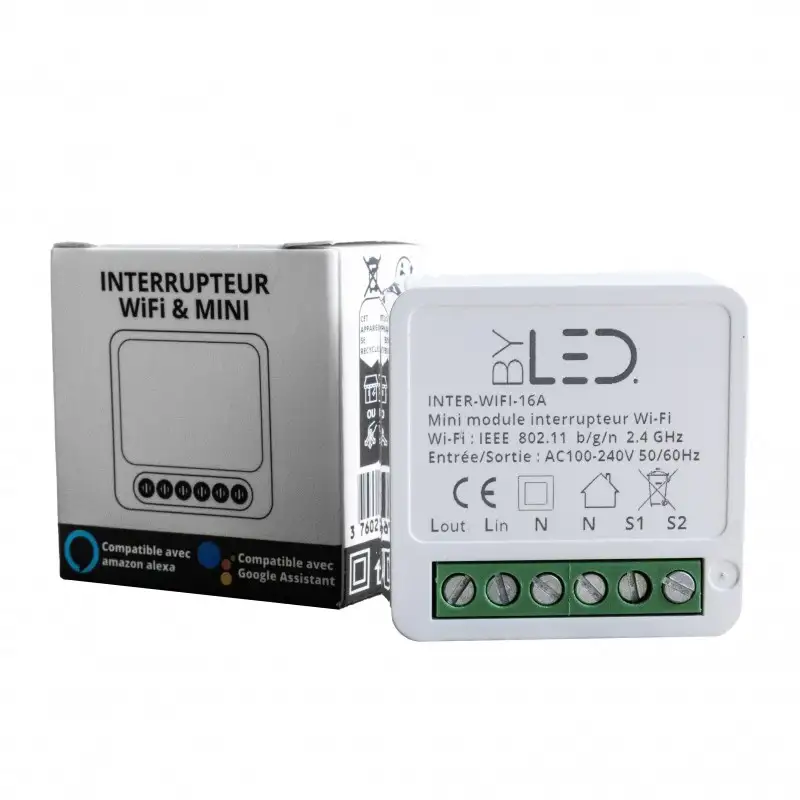 Lot de 10 interrupteurs Wi-Fi Tuya 230V - 16A - ByLED