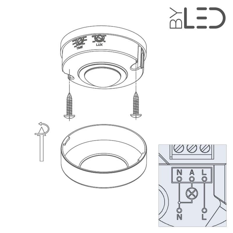 Détecteur de mouvement infrarouge plafond - Groom GR-02