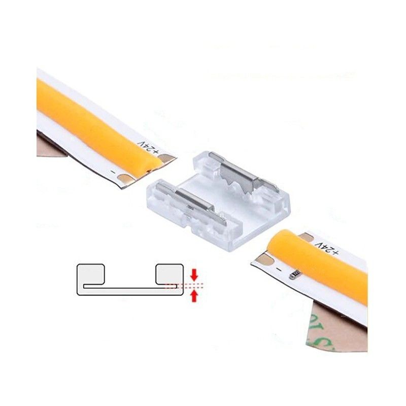 Jonction invisible pour ruban LED mono IP20 5mm sans soudure "Clipx"
