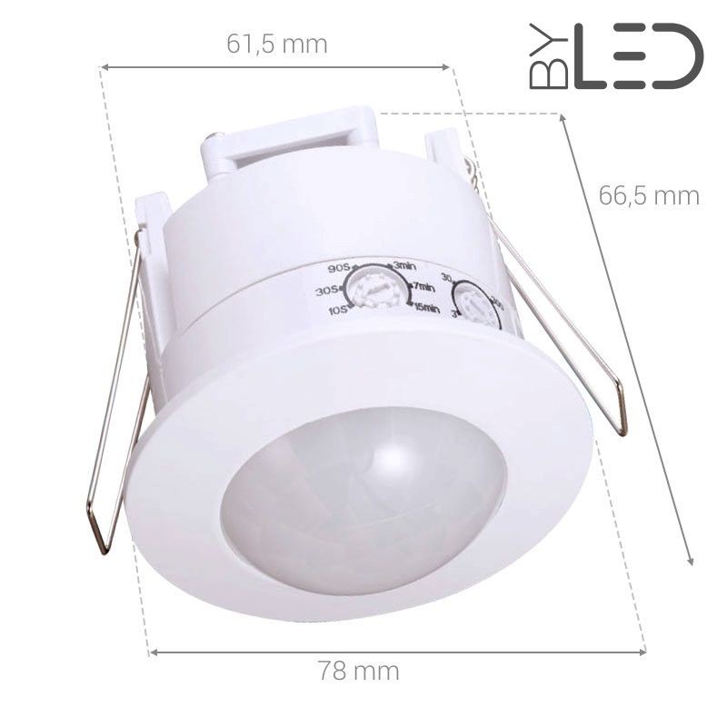 Détecteur de mouvement infrarouge encastrable blanc - Groom GR-03