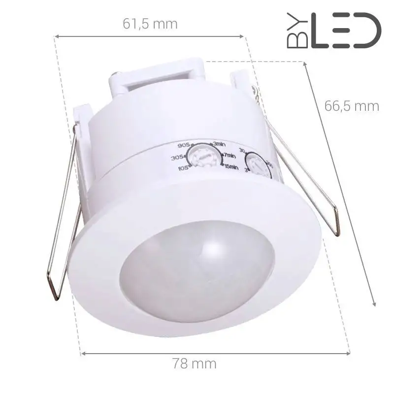 Détecteur de mouvement infrarouge encastrable blanc - Groom GR-03