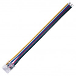 Connecteur d'alimentation pour ruban LED COB RGB+CCT IP20 12mm sans soudure "Clipx"