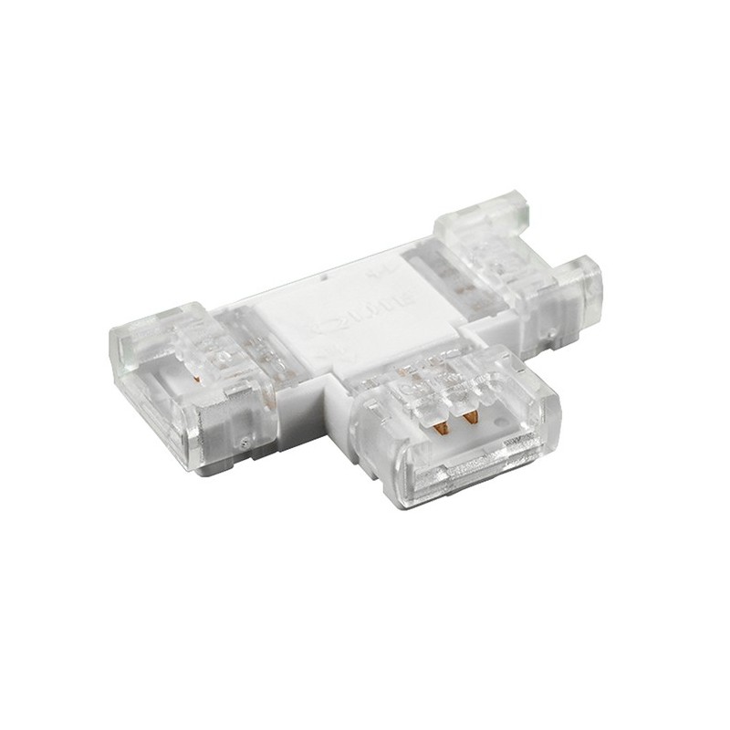Jonction en T pour ruban LED CCT IP20 10mm sans soudure "Click"