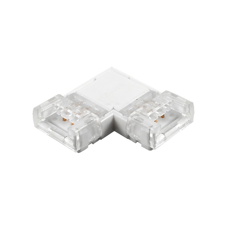 Jonction en L pour ruban LED CCT IP20 10mm sans soudure "Click"