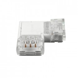 Jonction en L pour ruban LED CCT IP20 10mm sans soudure "Click"