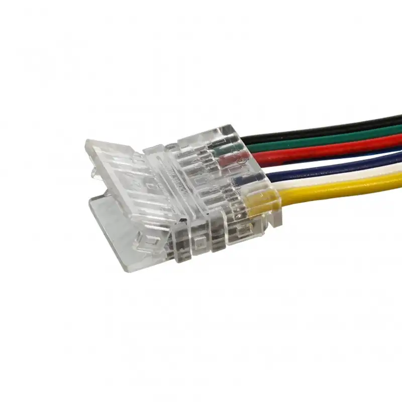 Connecteur d'alimentation pour ruban LED COB RGB+CCT IP20 12mm sans soudure "Clipx"