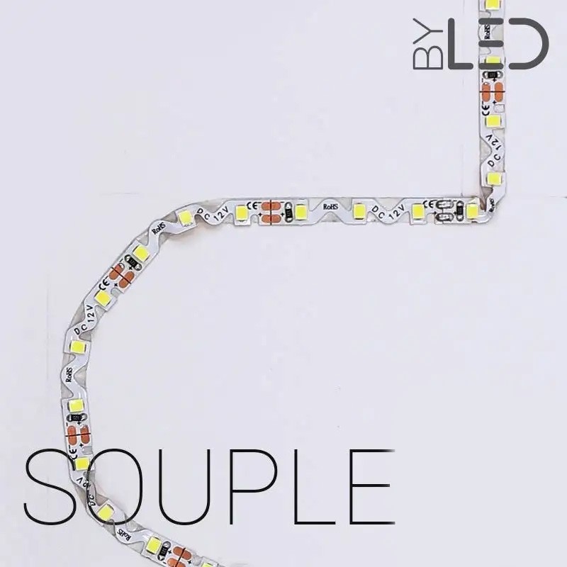 Ruban LED articulé Zig-Zag - 9,6W/m - IP20 - Blanc - 60 LED/m - 2835+ - 5m - 24V
