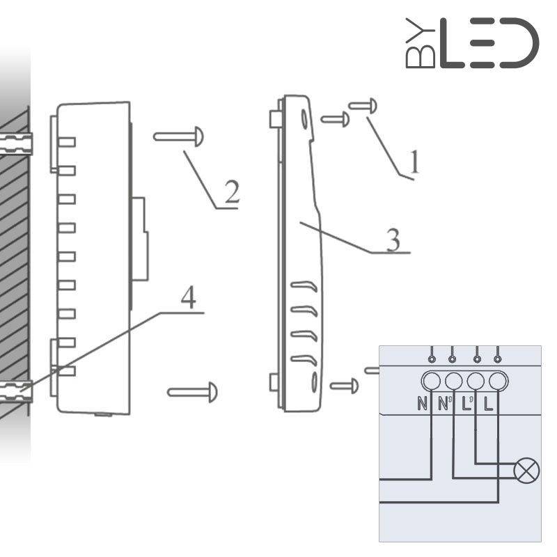 Détecteur de mouvement infrarouge encastrable blanc - Groom GR-04