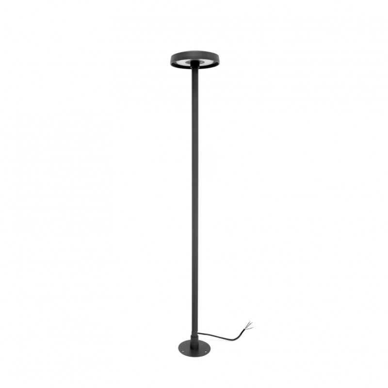 Borne LED extra fine d'extérieur à tête bombée - 7W - 100 cm - noir - Haalö