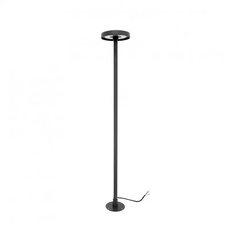 Borne LED extra fine d'extérieur à tête bombée - 7W - 100 cm - noir - Haalö