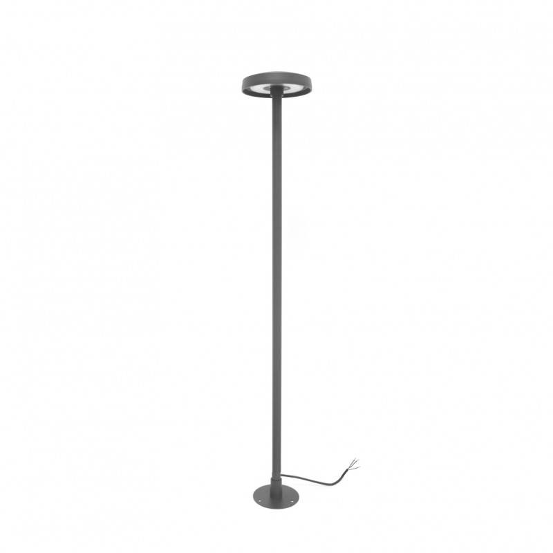 Borne LED extra fine d'extérieur à tête bombée - 7W - 100 cm - anthracite - Haalö