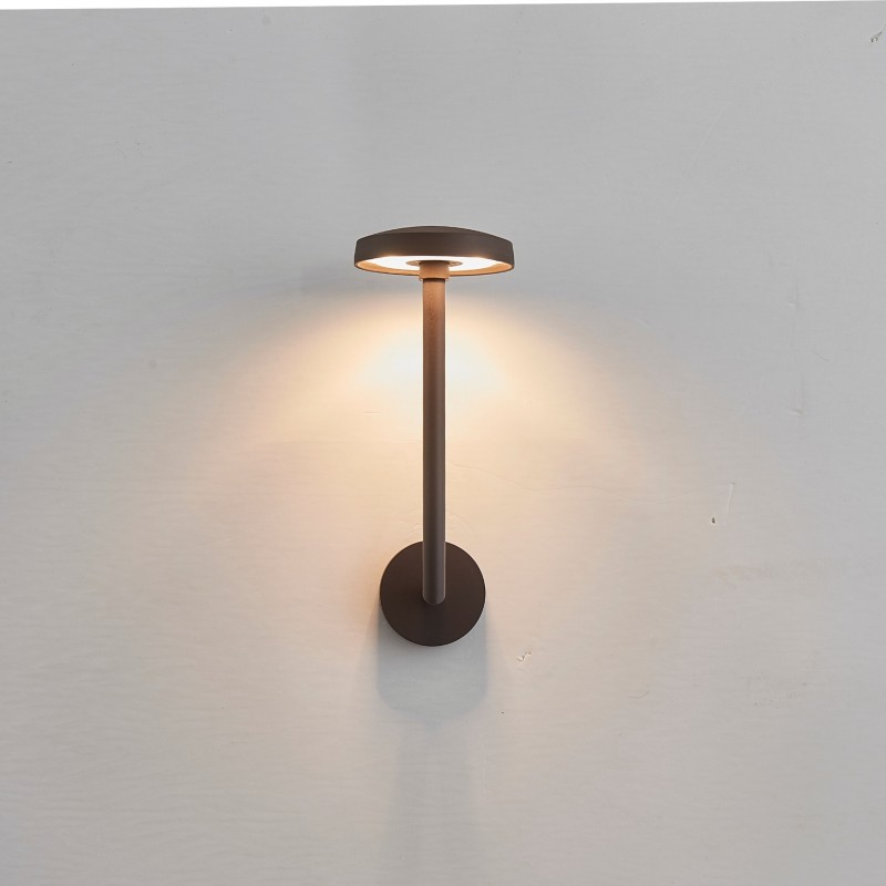 Applique LED extra fine d'extérieur à tête bombée - 7W - chocolat - Haalö 