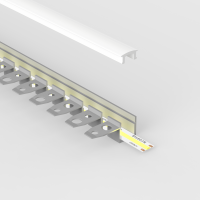 Profilé étroit encastrable flexible 2D courbes - à enduire pour ruban LED jusqu'à 10 mm - Z04