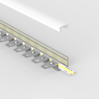 Profilé flexible encastrable flexible 2D courbes - à enduire pour ruban LED jusqu'à 12.5 mm - Z05