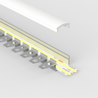 Profilé large encastrable flexible 2D courbes - à enduire pour ruban LED jusqu'à 16 mm - Z06