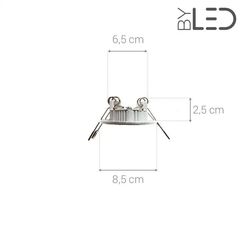 Dalle LED ronde 3 W encastrable - extra plate - SUNNY-3