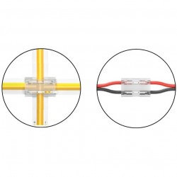 Connecteur 8en1 pour ruban LED mono IP20 10mm sans soudure "ClipX"