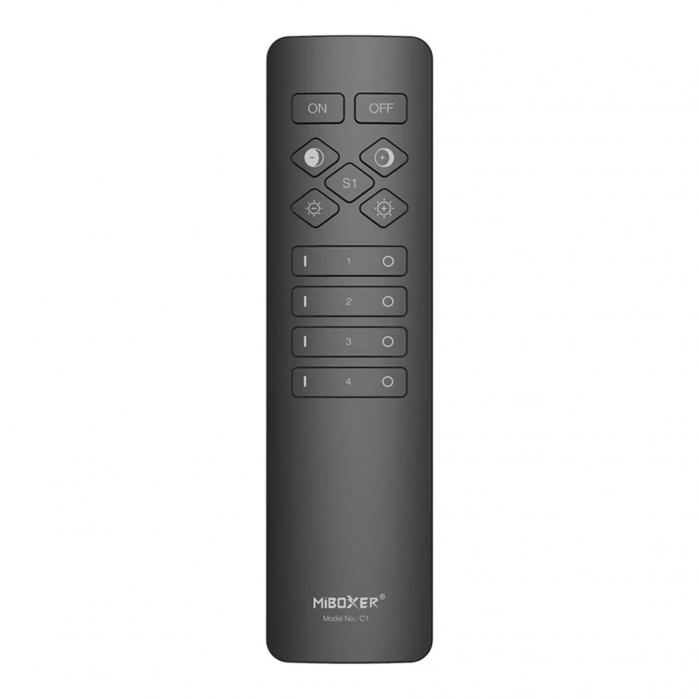 Télécommande murale Dimmer/CCT - 4 zones - MiBoxer C1 - Noir