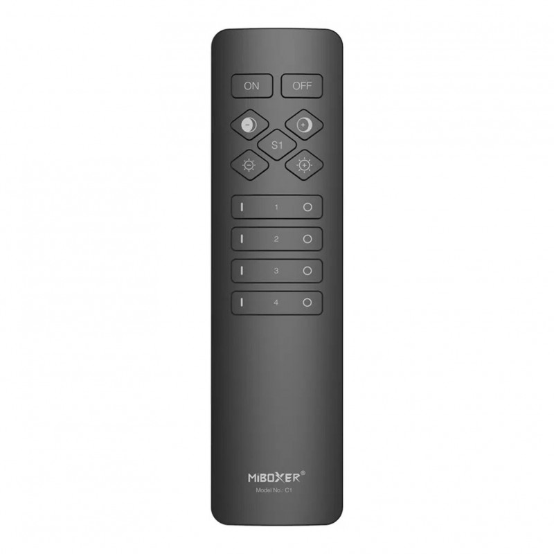 Télécommande murale Dimmer/CCT - 4 zones - MiBoxer C1 - Noir